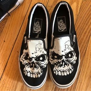 COPY - Vans Unisex Skull Glow In The Dark Skate Shoes Sneakers 721356